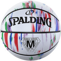 М'яч баскетбольний Spalding Marble Ball білий, червоний, синій Уні 7 84397Z (689344406466)