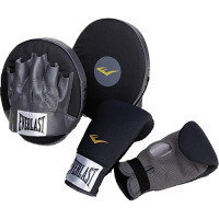 Лапи боксерські Everlast Boxing Kit лапи + рукавички 891250-70-8 Чорні (009283561284)