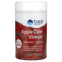 Трави Trace Minerals Яблочный уксус, 500 мг, вкус клубники и дыни, Apple Cider Vinegar Gu (TMR-00565)