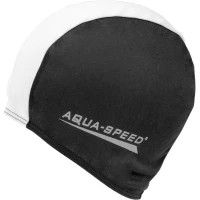 Шапка для плавання Aqua Speed Polyester Cap 091-57 5765 чорний, білий Уні OSFM (5908217657657)