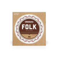 Струни для гітари D'Addario Folk Nylon Ball End Silver Wound / Black Treble (EJ32)