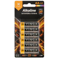 Батарейка AA LR6 Alkaline 12pcs Blister Vinga (VJABAA12)