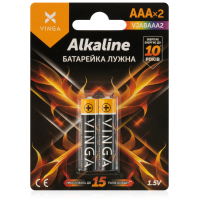 Батарейка AAA LR03 Alkaline 2pcs Blister Vinga (VJABAAA2)