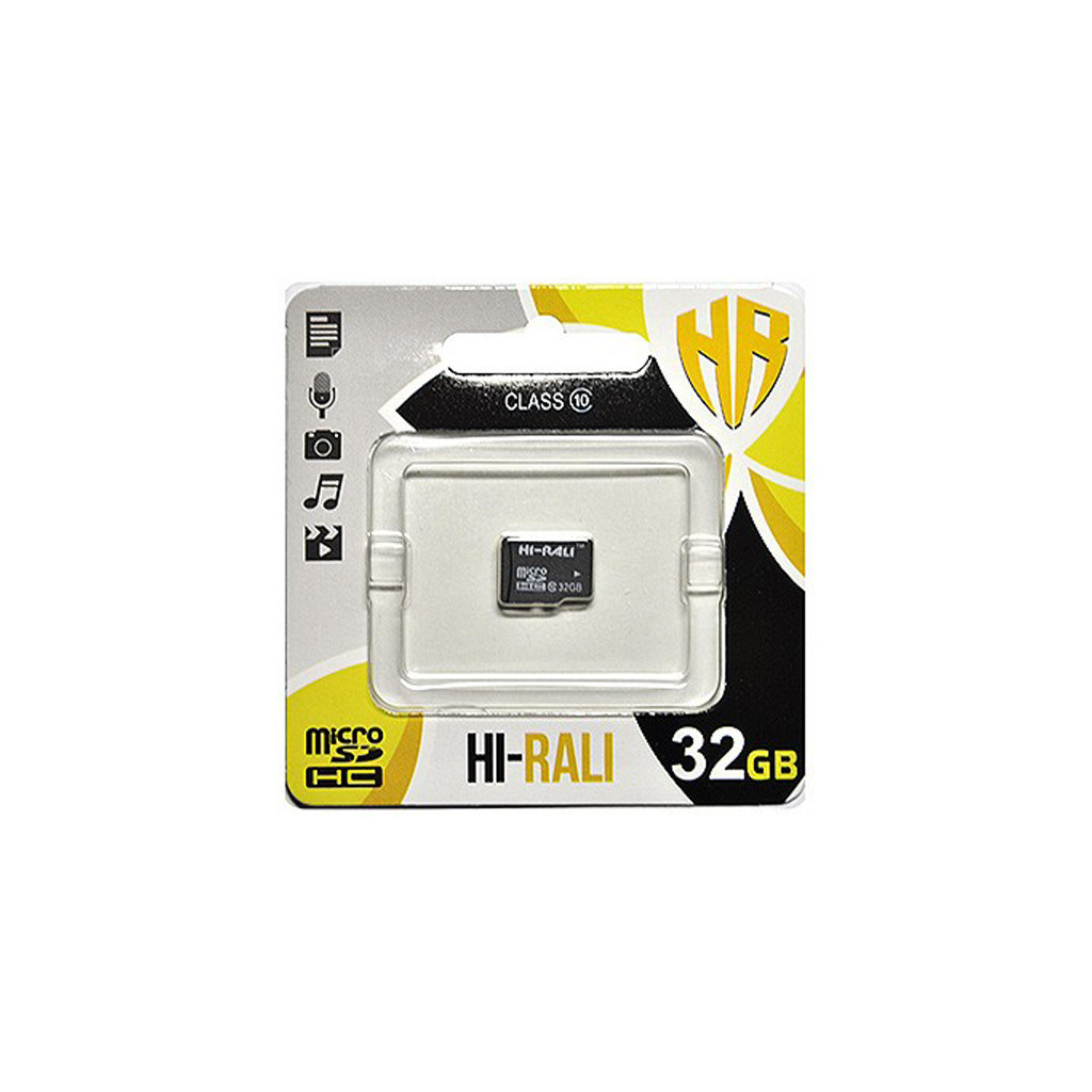 Карта пам'яті Hi-Rali 32GB microSDHC class 10 (HI-32GBSDCL10-00)