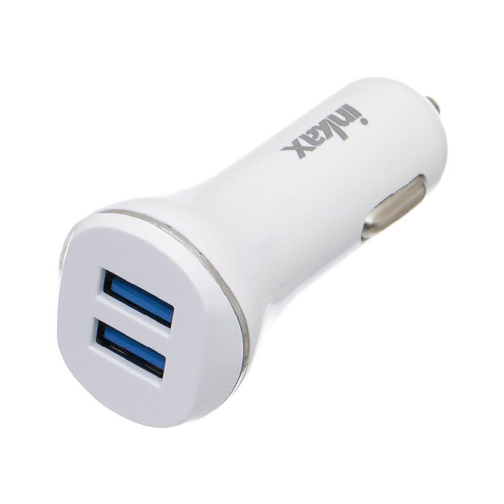 Зарядний пристрій Inkax CD-12 Car charger + Type-C cable 2USB 2.1A White (F_72207)