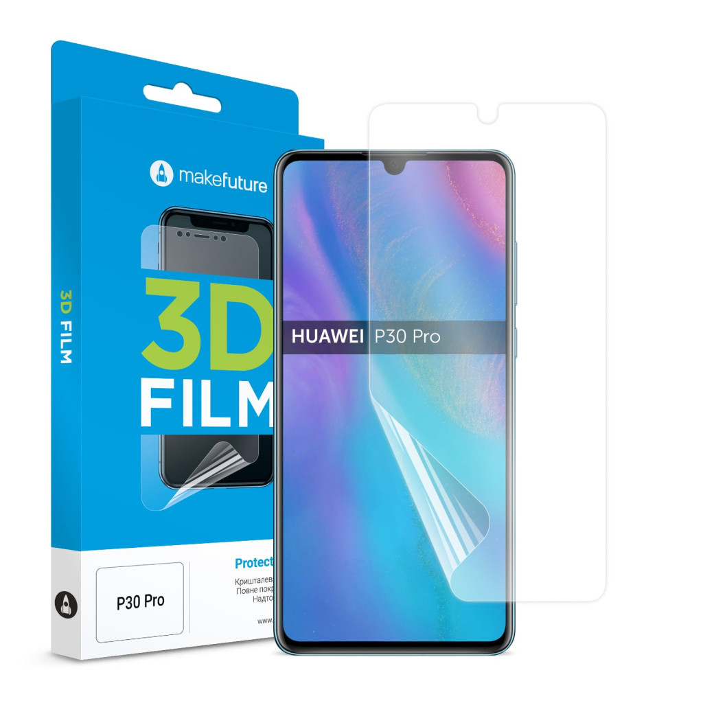 Плівка захисна MakeFuture для Huawei P30 Pro Black Full Cover Full Glue (MGFU-HUP30P)