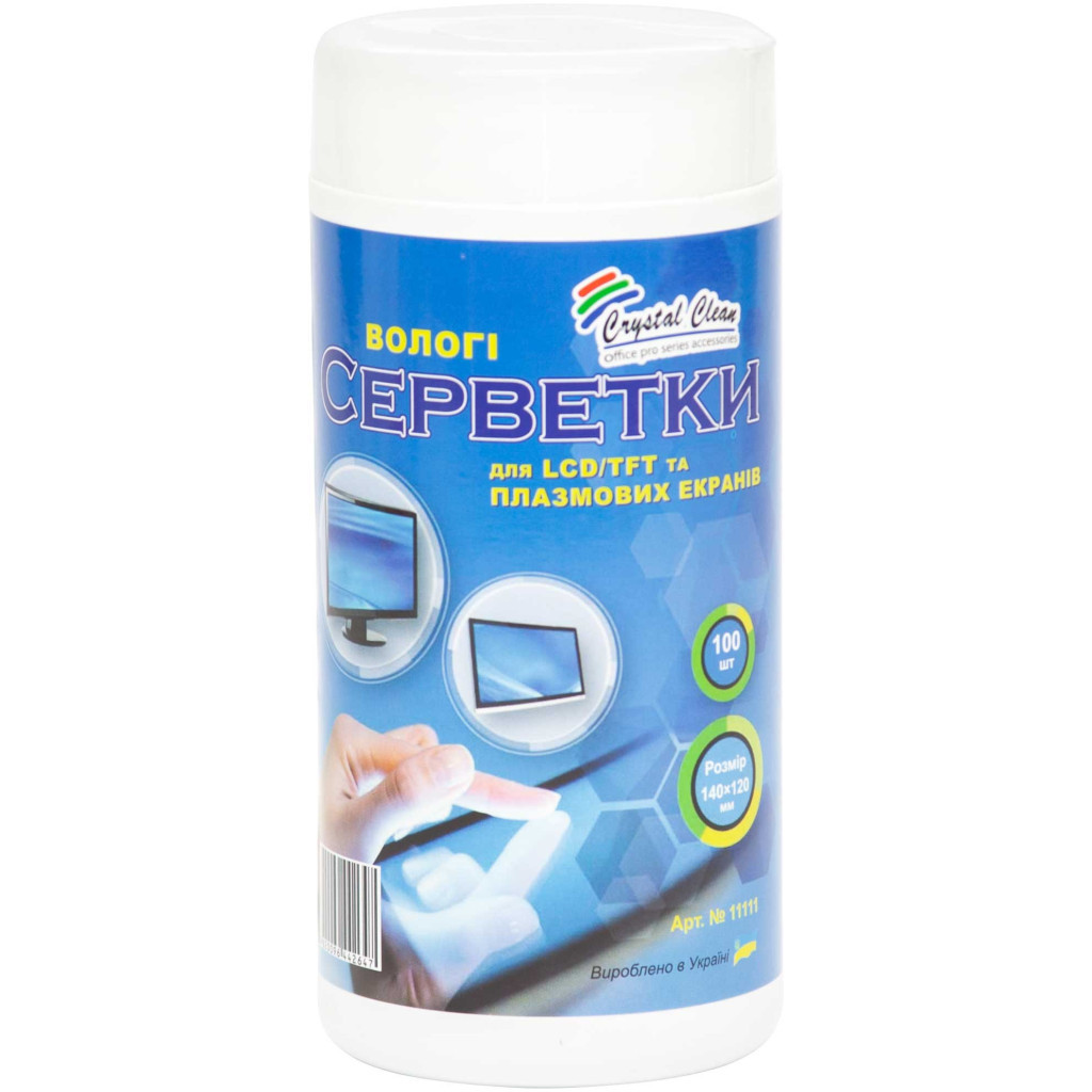 Серветки Arnika for LCD/TFT tub-100pcs CrystalClean (11111)