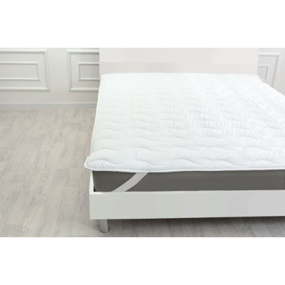 Наматрацник MirSon Eco Light №1724 Silk Air-line на резинці по кутках White 180x190 см (2200002890731)