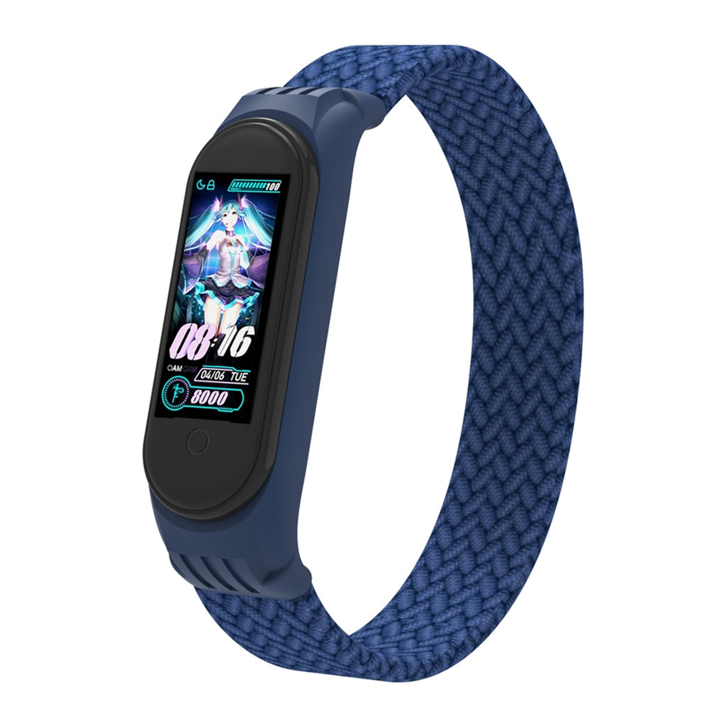 Ремінець до фітнес браслета Armorstandart Braided Solo Loop для Xiaomi Mi Band 4/5/6 Blue size L (ARM58758)