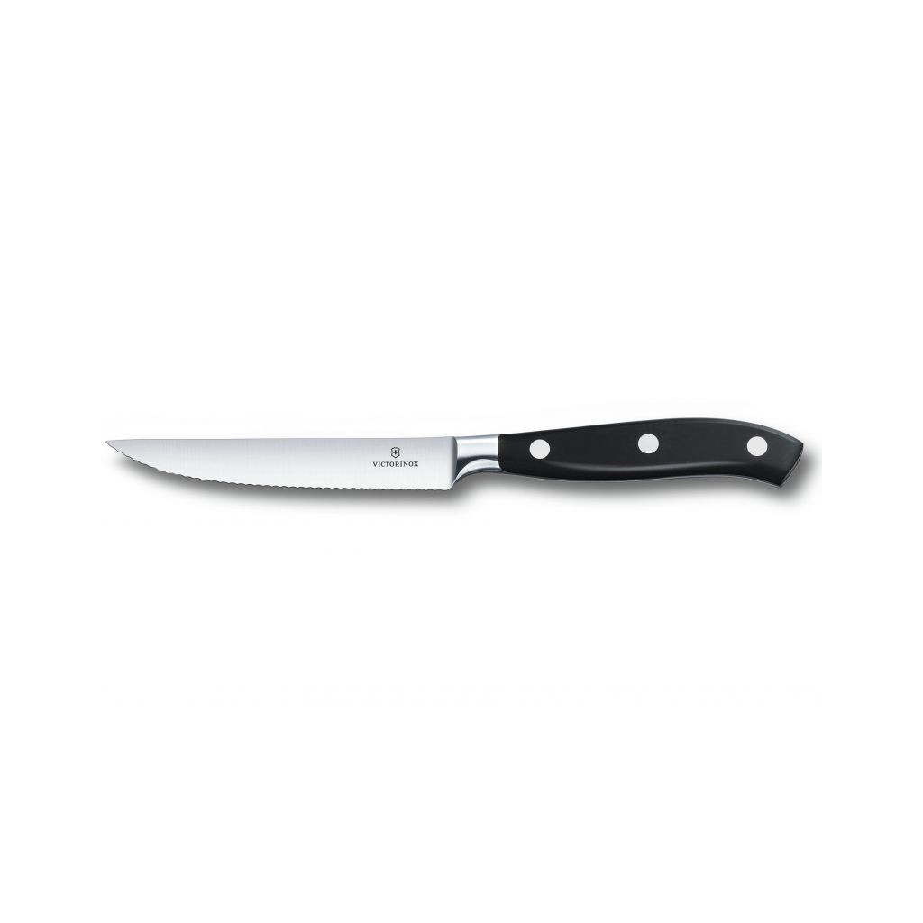 Кухонний ніж Victorinox Grand Maitre TomatoSteak 12 см Serrated Black (7.7203.12WG)