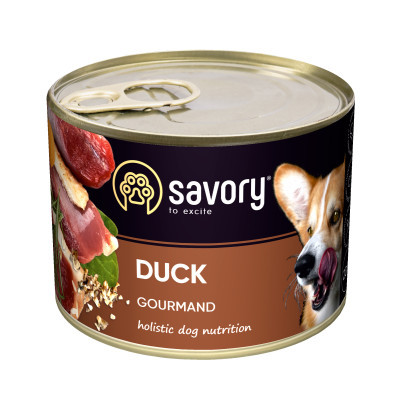 Консерви для собак Savory Dog Gourmand качка 200 г (4820232630464)