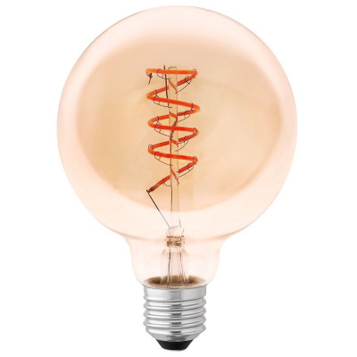 Лампочка Delux Globe G95 5Вт E27 2200К amber spiral filament (90018166)