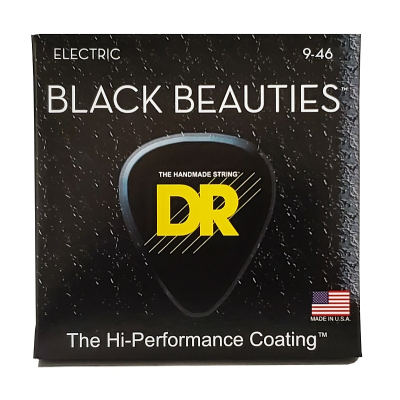 Струни для гітари DR Strings Black Beauties Electric - Light Heavy (09-46) (BKE-9/46)