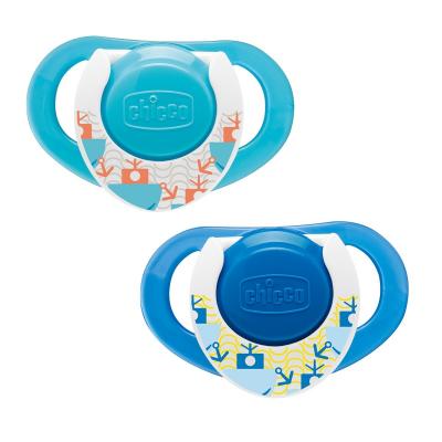 Пустушка Chicco Physio Compact латексная 12 мес+ голубая 2 шт (74824.21)