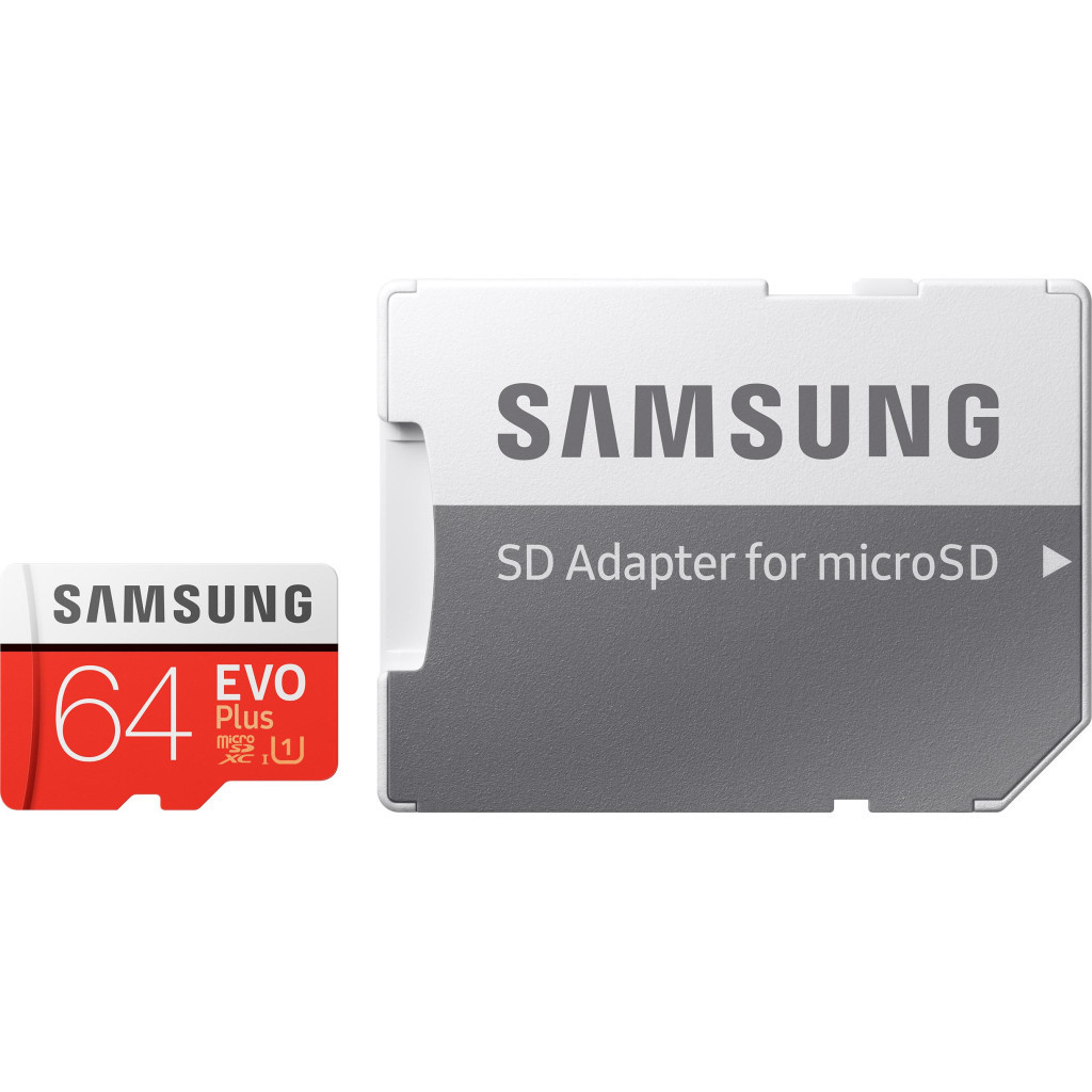 Карта пам'яті Samsung 64GB microSDXC class 10 UHS-I U1 Evo Plus V2 (MB-MC64HA/RU)