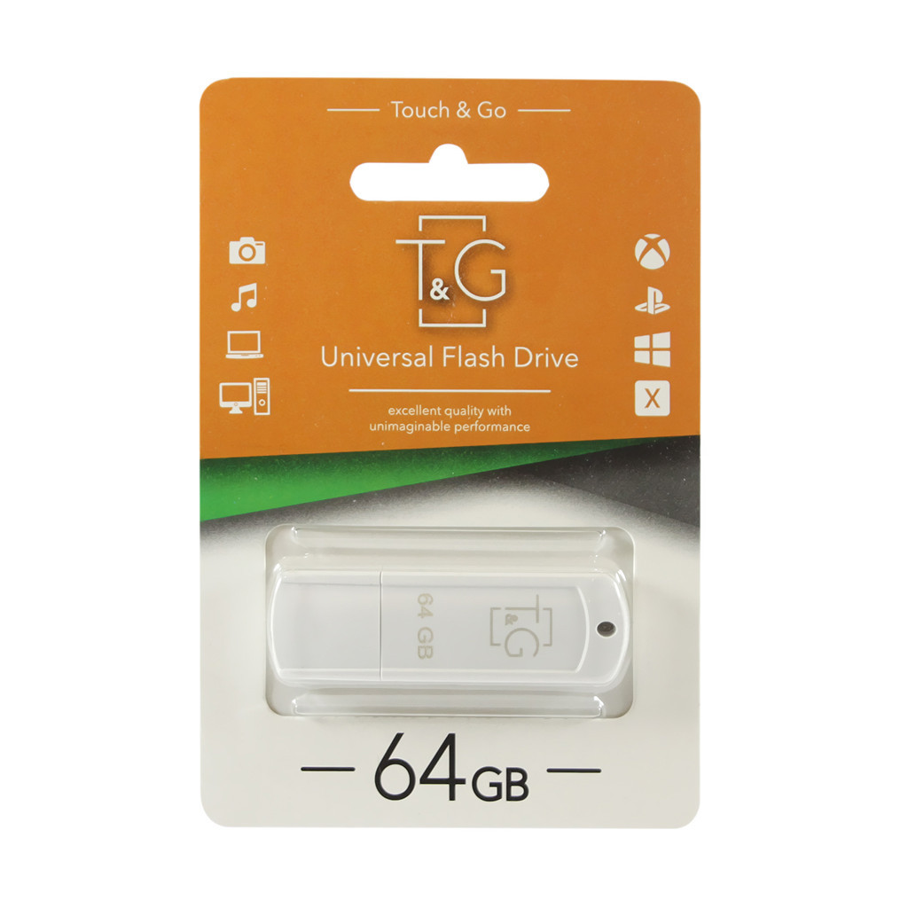 USB флеш накопичувач T&G 64GB 011 Classic Series White USB 2.0 (TG011-64GBWH)