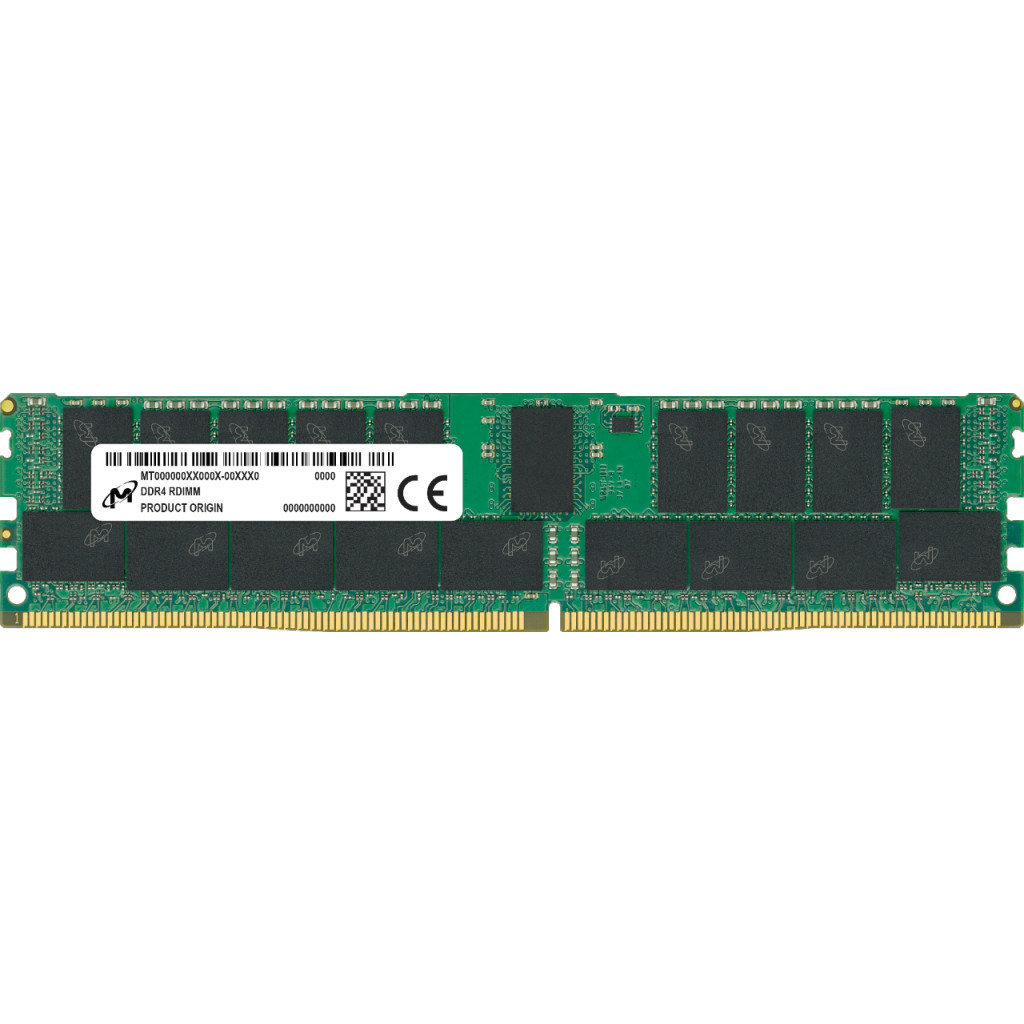 Модуль пам'яті для сервера DDR4 16GB ECC RDIMM 3200MHz 1Rx4 1.2V CL22 Micron (MTA18ASF2G72PZ-3G2E2)