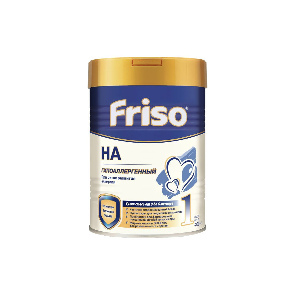 Дитяча суміш Friso Frisolac 1 гіпоалергенна +0 міс. 400г (8716200716468)