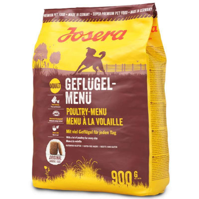 Сухий корм для собак Josera Geflugel Menu 900 г (4032254745211)