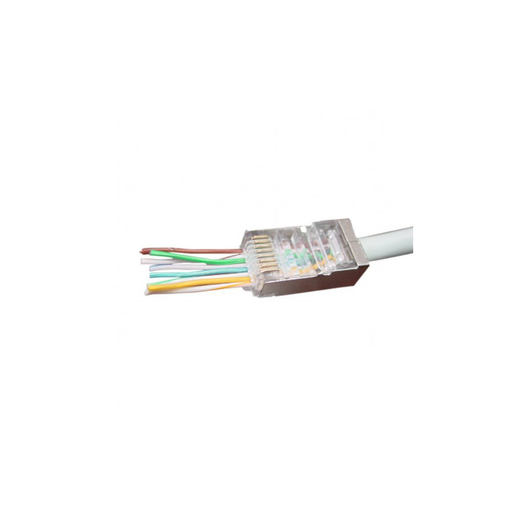 Конектор RJ45 cat.5e FTP 8P8C * 50 (наскрізні отв., позолоч. конт.) Cablexpert (LC-PTF-01/50)