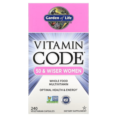 Мультивітамін Garden of Life Жіночі Мультивітаміни 50+, Vitamin Code (GOL-11418)