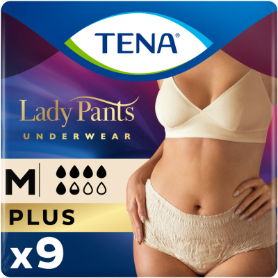 Підгузки для дорослих Tena Lady Pants Plus M для жінок 9 шт Creme, East (7322540920772)