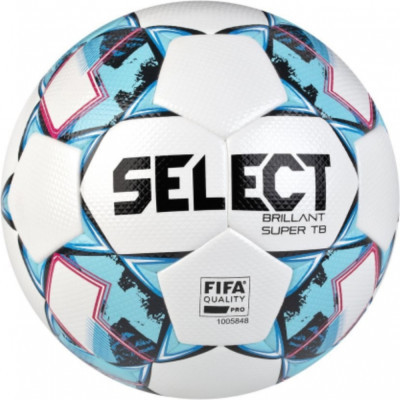 М'яч футбольний Select Brillant Super TB FIFA біло-синій Уні 5 (5703543267507)