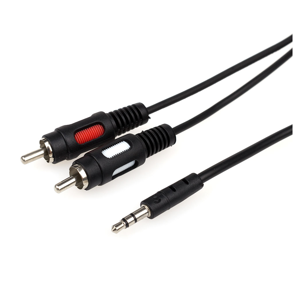 Кабель мультимедійний Jack 3.5mm M/2RCA M 5.0m Atcom (10709)