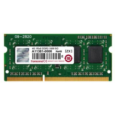 Модуль пам'яті для ноутбука SoDIMM DDR3 4GB 1600 MHz Transcend (JM1600KSH-4G)