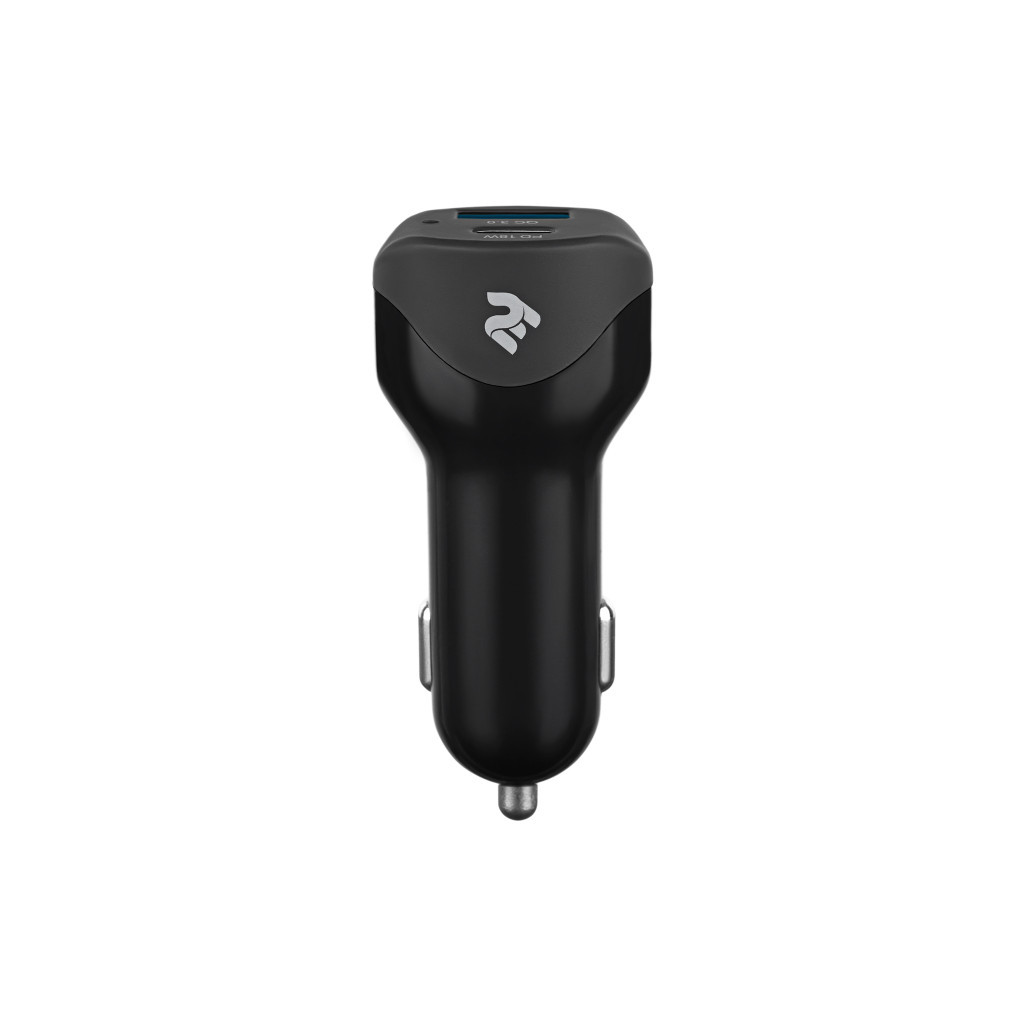 Зарядний пристрій 2E Dual USB Car Charger (36W) Type-C PD, USB QC3.0, black (2E-ACR36WPDQC)