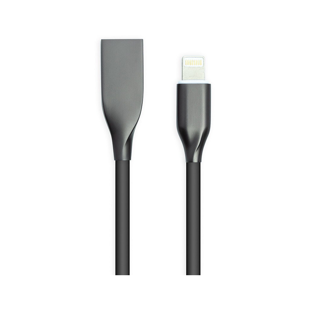 Дата кабель USB 2.0 AM to Lightning 1.0m black PowerPlant (CA911790)