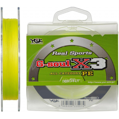 Шнур YGK G-Soul X3 100m Yellow 0.4/0.104mm 6lb (5545.01.88)