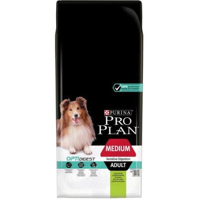 Сухий корм для собак Purina Pro Plan Medium з чутливим травленням (ягня) 14 кг (7613035214774)