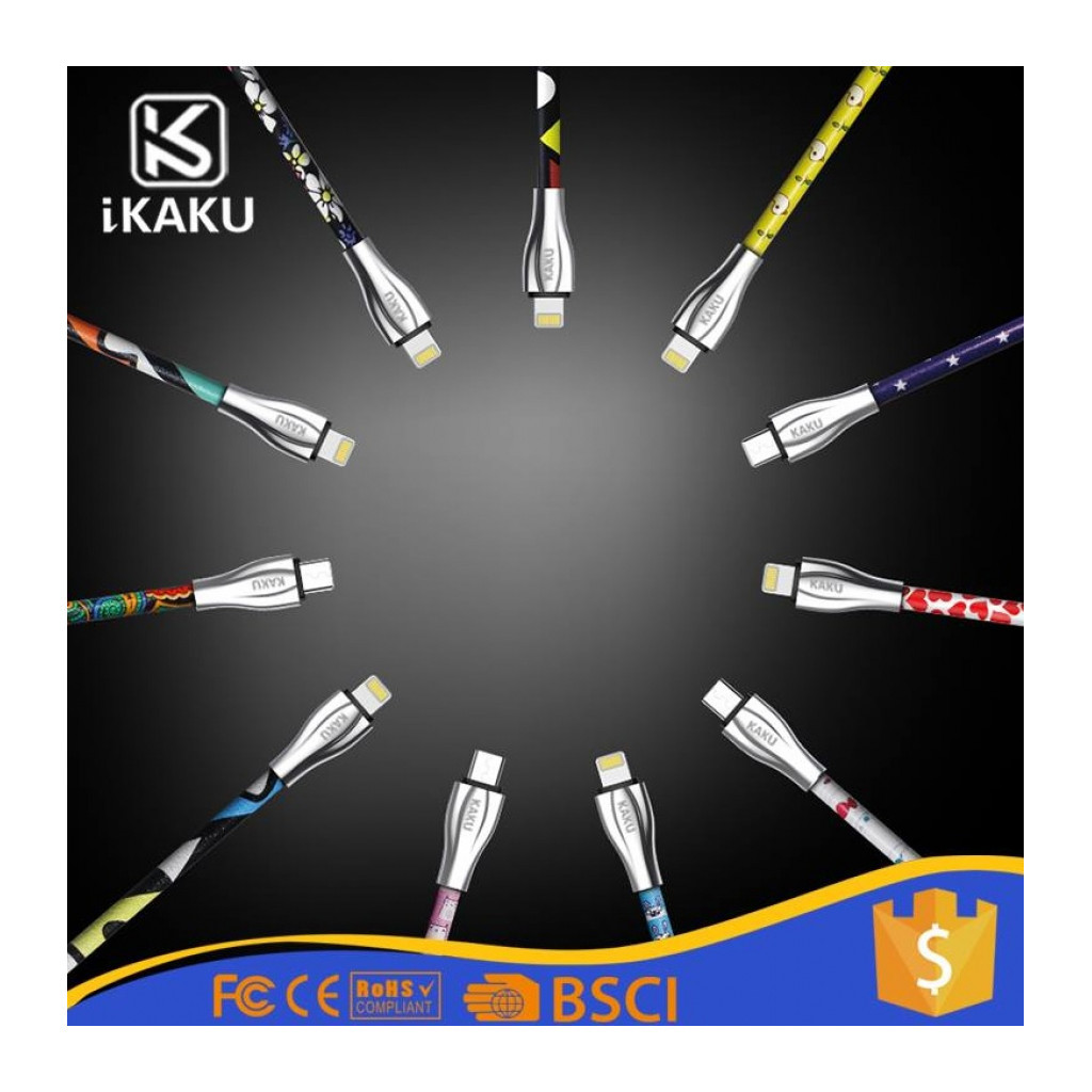 Дата кабель USB 2.0 AM to Lightning 1.0m REFLECT 2.4A iKAKU (YT-iK/RF-L)