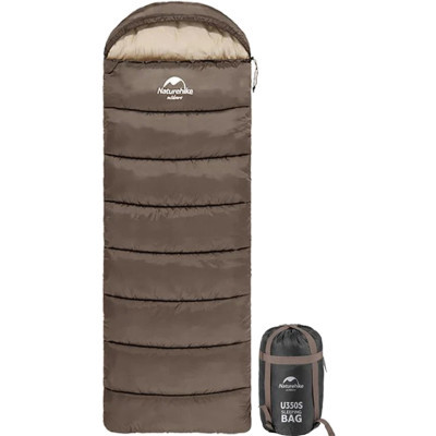 Спальний мішок Naturehike U150 NH20MSD07 Brown Right (6927595764381-R)