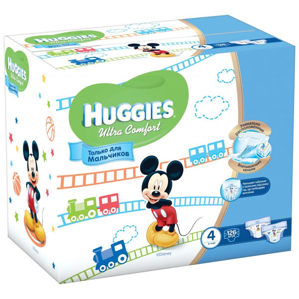 Підгузок Huggies Ultra Comfort 4 Disney Box для мальчиков (8-14кг) 126 шт (5029053543802)