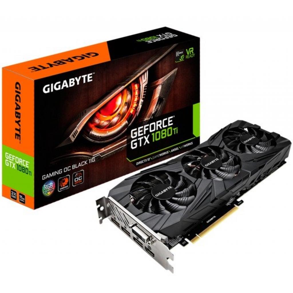 Відеокарта GIGABYTE GeForce GTX1080 Ti 11Gb GAMING OC BLACK (GV-N108TGAMINGOC BLACK-11GD)