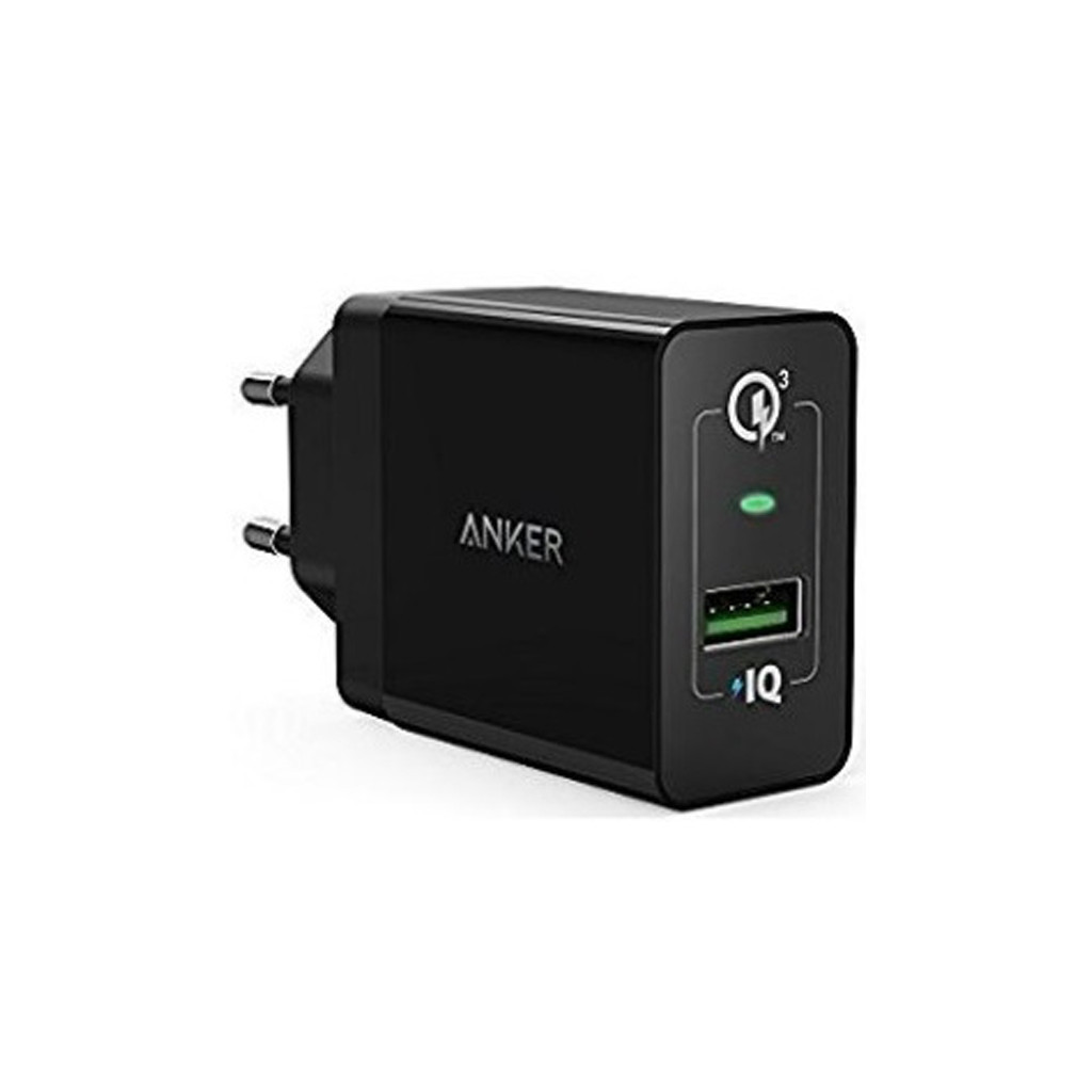 Зарядний пристрій Anker PowerPort+ 18W 1xQC3.0 + MicroUSB V3 (Black) (B2013L11)