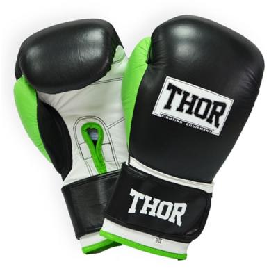 Боксерські рукавички Thor Typhoon 10oz Black/Green/White (8027/01(Leather) B/GR/W 10 oz.)