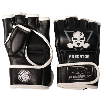 Рукавички для MMA PowerPlay 3056 А L Black/White (PP_3056A_L_Black)