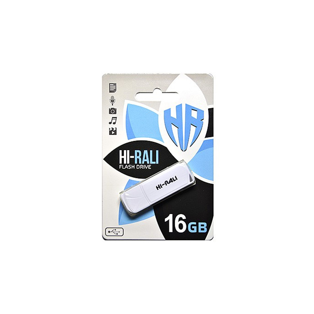 USB флеш накопичувач Hi-Rali 16GB Taga Series White USB 2.0 (HI-16GBTAGWH)