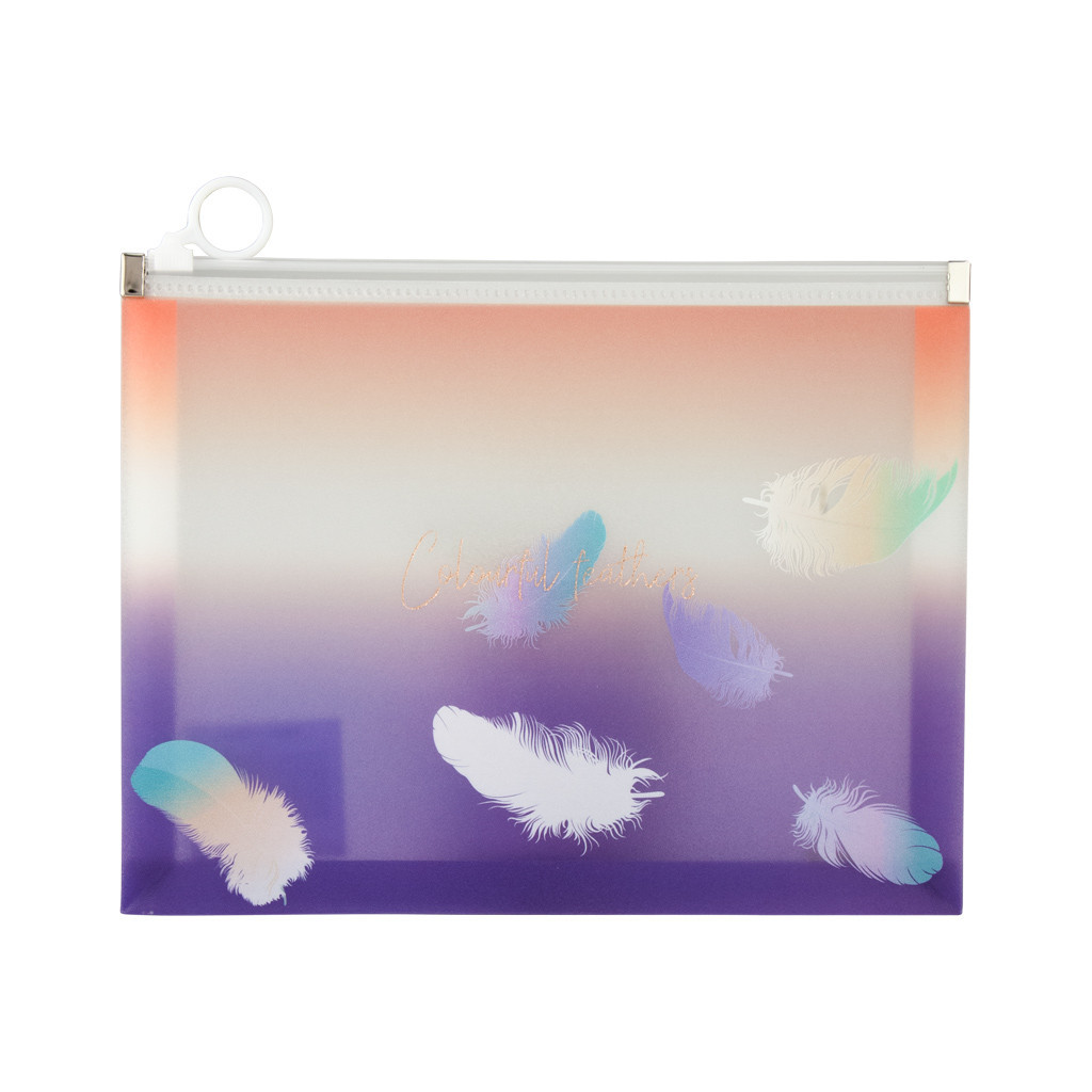 Папка на блискавці Axent А5 zip-lock Colourful Feather 02 (1462-92-A)