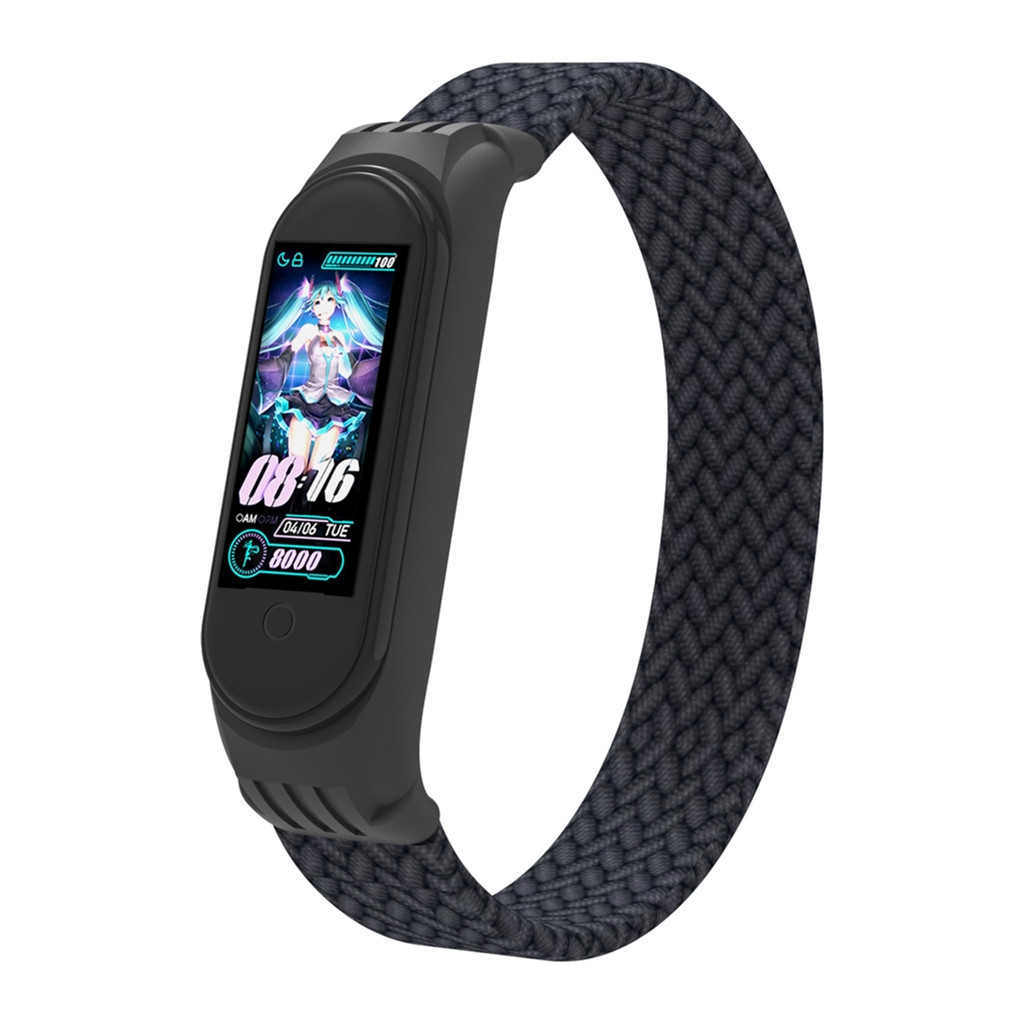 Ремінець до фітнес браслета Armorstandart Braided Solo Loop для Xiaomi Mi Band 4/5/6 Charcoal size L (ARM58759)