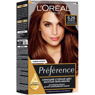 Фарба для волосся L'Oreal Paris Preference 5.25 - Каштановий перламутровий (3600520248929)