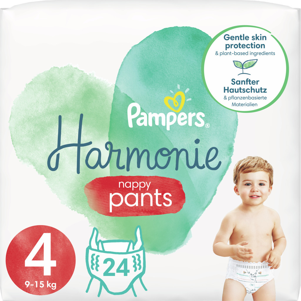 Підгузок Pampers трусики Harmonie Nappy Pants Розмір 4 (9-14 кг) 24 шт (8006540181409)