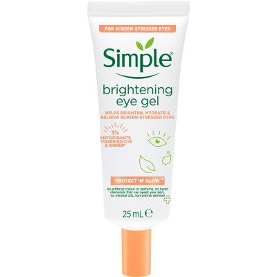 Гель для обличчя Simple Brightening Eye Gel Protect N Glow Освітлюючий для області навколо очей 25 мл (8720181074578)