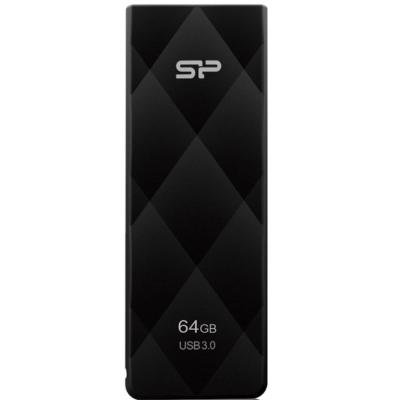 USB флеш накопичувач Silicon Power 64Gb BLAZE B20 black USB3.0 (SP064GBUF3B20V1K)