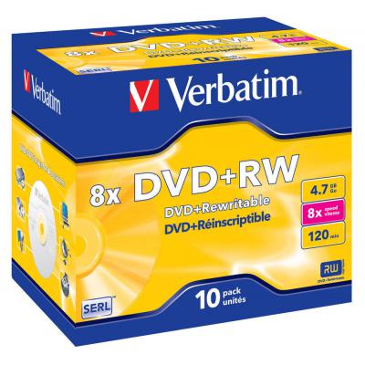 Диск DVD Verbatim 4.7Gb 8x Jewel Case 10шт Matte Silver (43527)