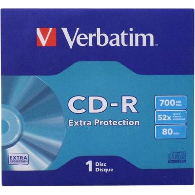 Диск CD Verbatim 700Mb 52x Jacket 1 pcs Extra (43843)