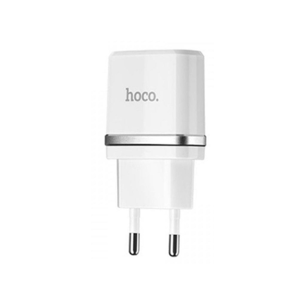 Зарядний пристрій Hoco C11 1*USB, 1A, White + USB Cable iPhone 6 (60788)